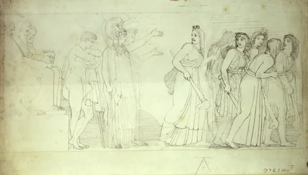 Fúrie Odcházející z Athény, Apollo a Orestes, 18. století